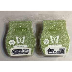Lot of 2 Scentsy Wax Bar Melts Pear-fect Day Scent Retired NEW